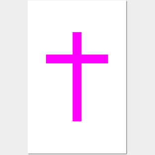 Latin cross (pink) Posters and Art